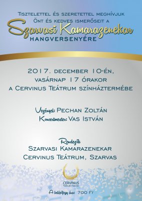 Szarvasi Kamarazenekar hagversenye